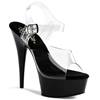 Pleaser - DELIGHT608 Sandale à bride à la cheville - Noir/Transparent Product image